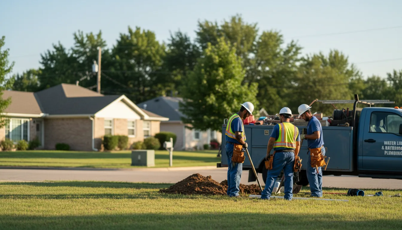 Residential water line and bathroom plumbing service in Henryville, PA